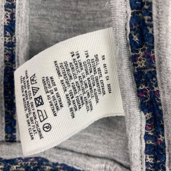 Anthropologie, ISANI Beaded Cropped Tweed Jacket , Blue , Size S/Small, VGUC - Picture 4 of 16